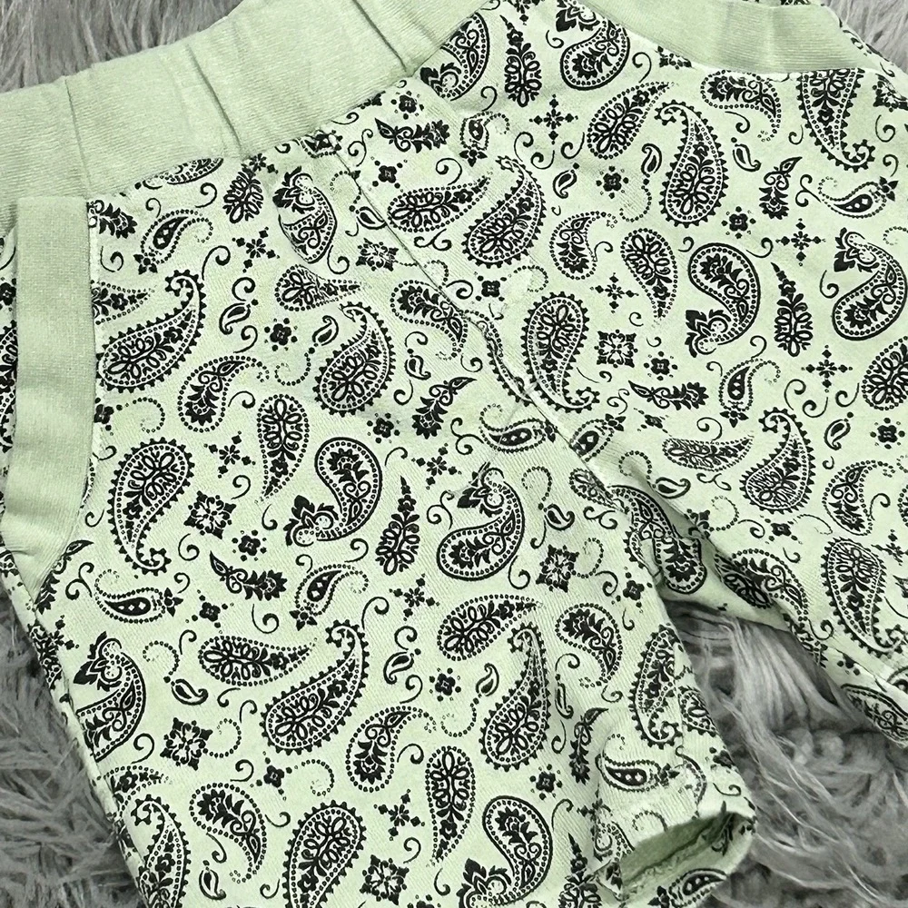 Miki Miette Basics Tarragon Paisley Shorts Size 3T NEW
